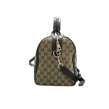 Load image into Gallery viewer, GUCCI Webby Bee Fabric Satchel Bag Brown
