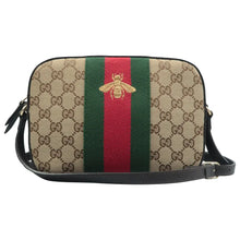 Load image into Gallery viewer, Gucci Bee Web GG Canvas Camera Crossbody Bag Beige
