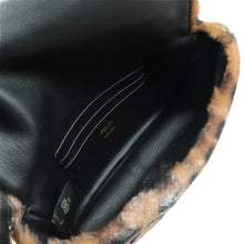 Load image into Gallery viewer, Fendi Mini Baguette FF 1974 Shearling Vitello Dolce Macro Tobacco Black
