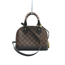 Load image into Gallery viewer, Louis Vuitton Alma BB Damier Ebene Braided Canvas Satchel Bag Brown
