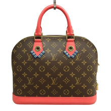 Load image into Gallery viewer, LOUIS VUITTON Alma Monogram leather Tote Bag Brown
