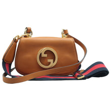 Load image into Gallery viewer, Gucci Mini Blondie Leather Crossbody Bag Camel
