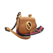 Load image into Gallery viewer, Gucci Mini Blondie Leather Crossbody Bag Camel
