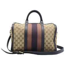 Load image into Gallery viewer, Gucci Vintage Web Original GG Boston Bag Brown
