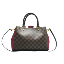 Load image into Gallery viewer, Louis Vuitton Brittany Damier Ebene Canvas Satchel Bag Brown
