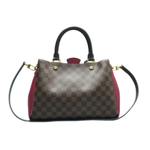 Load image into Gallery viewer, Louis Vuitton Brittany Damier Ebene Canvas Satchel Bag Brown
