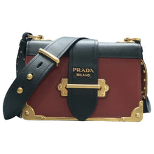 Load image into Gallery viewer, Prada Cahier Leather Shoulder Bag Red
