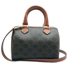 Load image into Gallery viewer, Celine Small Boston Triomphe Coated Canvas Shoulder Bag Brown
