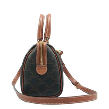 Load image into Gallery viewer, Celine Small Boston Triomphe Coated Canvas Shoulder Bag Brown
