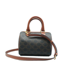 Load image into Gallery viewer, Celine Small Boston Triomphe Coated Canvas Shoulder Bag Brown
