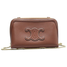 Load image into Gallery viewer, CELINE Leather Crossbody Bag Brown
