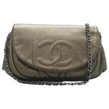 Load image into Gallery viewer, Chanel WOC Half Moon Metallic Caviar Wallet On Chain Shoulder Bag Bronze
