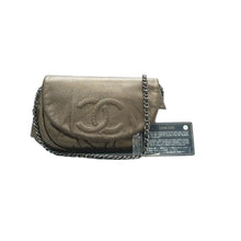 Load image into Gallery viewer, Chanel WOC Half Moon Metallic Caviar Wallet On Chain Shoulder Bag Bronze
