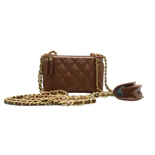 Load image into Gallery viewer, Chanel W/P Leather Shoulder Bag Brown
