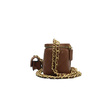 Load image into Gallery viewer, Chanel W/P Leather Shoulder Bag Brown
