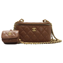 Load image into Gallery viewer, Chanel W/P Leather Shoulder Bag Brown
