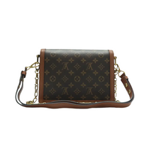 Load image into Gallery viewer, Louis Vuitton Dauphine Monogram Canvas Satchel Bag Brown
