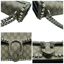 Load image into Gallery viewer, GUCCI Dionysus Canvas Crystal Shoulder Bag Brown
