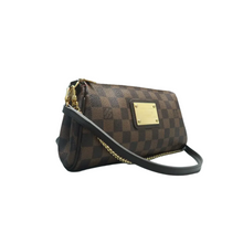 Load image into Gallery viewer, Louis Vuitton Eva Damier Ebene Canvas Shoulder Bag Brown
