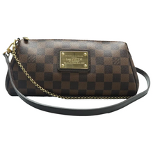 Load image into Gallery viewer, Louis Vuitton Eva Damier Ebene Canvas Shoulder Bag Brown
