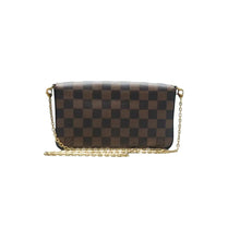 Load image into Gallery viewer, LOUIS VUITTON Felicie Damier Ebene Canvas Shoulder Bag Brown
