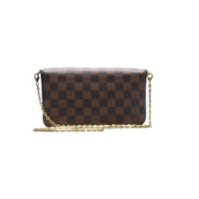 Load image into Gallery viewer, LOUIS VUITTON Felicie Damier Ebene Canvas Shoulder Bag Brown
