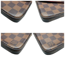 Load image into Gallery viewer, LOUIS VUITTON Felicie Damier Ebene Canvas Shoulder Bag Brown
