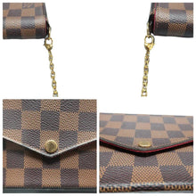 Load image into Gallery viewer, LOUIS VUITTON Felicie Damier Ebene Canvas Shoulder Bag Brown
