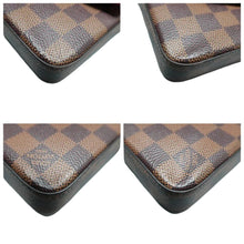 Load image into Gallery viewer, LOUIS VUITTON Felicie Damier Ebene Canvas Shoulder Bag Brown
