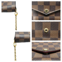 Load image into Gallery viewer, LOUIS VUITTON Felicie Damier Ebene Canvas Shoulder Bag Brown
