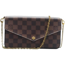 Load image into Gallery viewer, LOUIS VUITTON Felicie Damier Ebene Canvas Shoulder Bag Brown
