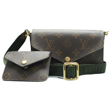 Load image into Gallery viewer, Louis Vuitton Felicie Strap &amp; Go Monogram Canvas Shoulder Bag Brown
