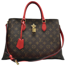 Load image into Gallery viewer, Louis Vuitton Flower Tote Monogram Canvas Satchel Bag Brown
