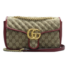 Load image into Gallery viewer, Gucci GG Marmont Leather Shoulder Bag Brown
