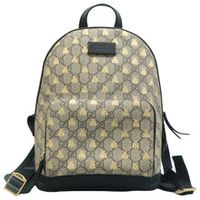 Load image into Gallery viewer, GUCCI GG Supreme Bee Canvas Backpack Bag Brown
