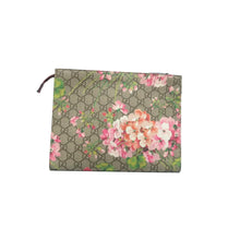 Load image into Gallery viewer, GUCCI Blooms Canvas Clutch Bag Brown
