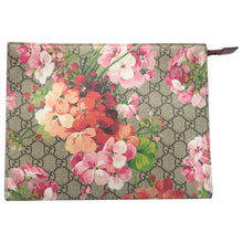 Load image into Gallery viewer, Gucci Blooms Large Cosmetic Case GG Supreme Monogram Clutch Pink
