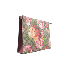 Load image into Gallery viewer, Gucci Blooms Large Cosmetic Case GG Supreme Monogram Clutch Pink
