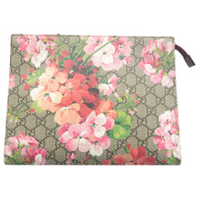 Load image into Gallery viewer, Gucci Blooms Large Cosmetic Case GG Supreme Monogram Clutch Pink
