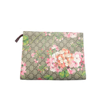 Load image into Gallery viewer, Gucci Blooms Large Cosmetic Case GG Supreme Monogram Clutch Pink
