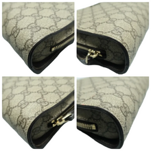 Load image into Gallery viewer, GUCCI GG Supreme Canvas Clutch Bag Brown
