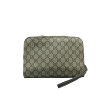 Load image into Gallery viewer, GUCCI GG Supreme Canvas Clutch Bag Brown
