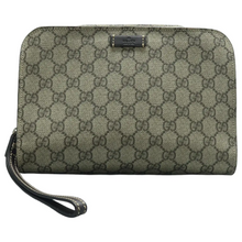 Load image into Gallery viewer, GUCCI GG Supreme Canvas Clutch Bag Brown
