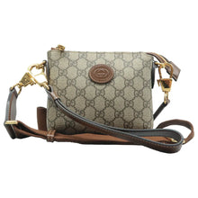 Load image into Gallery viewer, Gucci Retro Interlocking GG Supreme Monogram Azalea Calfskin Messenger Bag Beige
