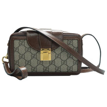 Load image into Gallery viewer, Gucci Clasp GG Supreme Canvas and Leather Crossbody Bag Beige/Brown
