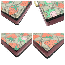 Load image into Gallery viewer, Gucci Strawberry Canvas Shoulder Bag Brown
