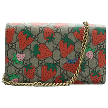 Load image into Gallery viewer, Gucci Strawberry Canvas Shoulder Bag Brown
