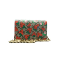 Load image into Gallery viewer, Gucci Strawberry Canvas Shoulder Bag Brown
