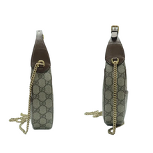 Load image into Gallery viewer, GUCCI Retro Half Moom Canvas Shoulder Bag Brown

