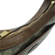Load image into Gallery viewer, GUCCI Retro Half Moom Canvas Shoulder Bag Brown
